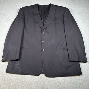 Vintage Giorgio Armani Le Collezioni 46R Black Wool‎ 3-Button Blazer Italy NOTE